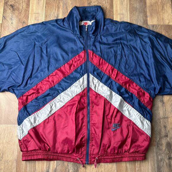 Vintage 90s Nike Track Jacket Mens Medium Athletic Training Fitness Running 5279 - Picture 1 of 14